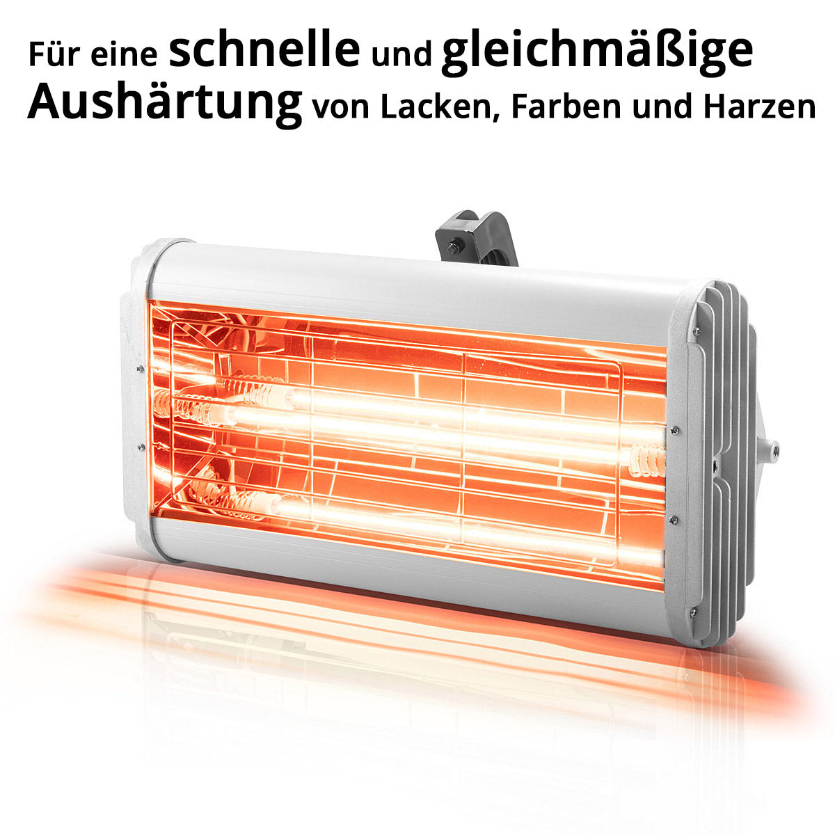 STAHLWERK Infrarot Lacktrockner IL-1200 ST mit 1.200 Watt und Stativ, leistungsstarker Infrarottrockner / IR Strahler / IR Trockner zum professionellen Trocknen von Autolack, Grundierungen uvm.