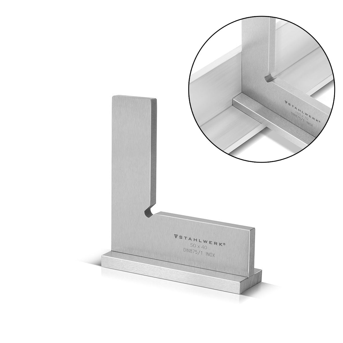 Angle de connexion en acier 90 ° 50 x 40 mm DIN 875/1 serrurerie / angle d'angle Angle de précision en acier inoxydable