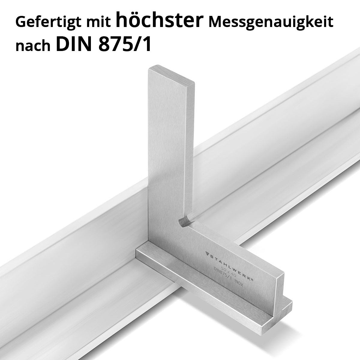 Angle de connexion en acier 90 ° 50 x 40 mm DIN 875/1 serrurerie / angle d'angle Angle de précision en acier inoxydable
