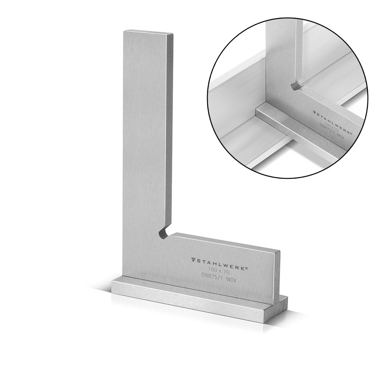 Angle de connexion en acier 90 ° 100 x 70 mm DIN 875/1 Verrouille / angle d'angle Angle de précision en acier inoxydable