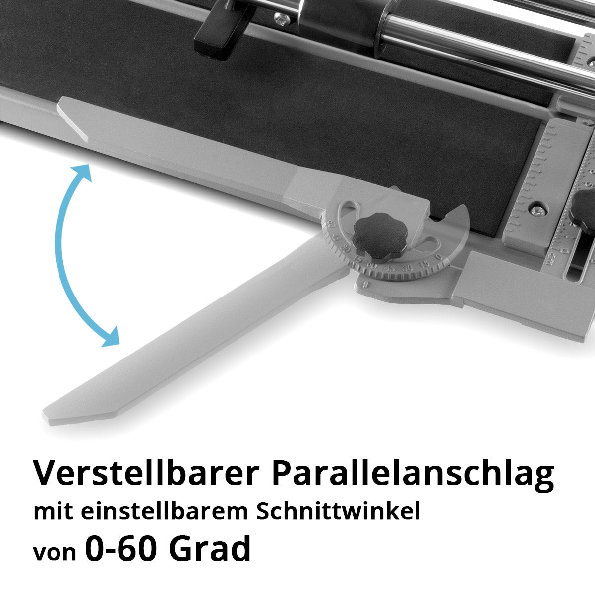 STAHLWERK Fliesenschneider mit 600 mm Schnittlänge, 425 mm Diagonal-Schnittlänge und 12 mm Schneidstärke, Handfliesenschneider / Fliesenschneidemaschine mit Hochleistungs-Schneidrad zum Trennen von Keramikfliesen
