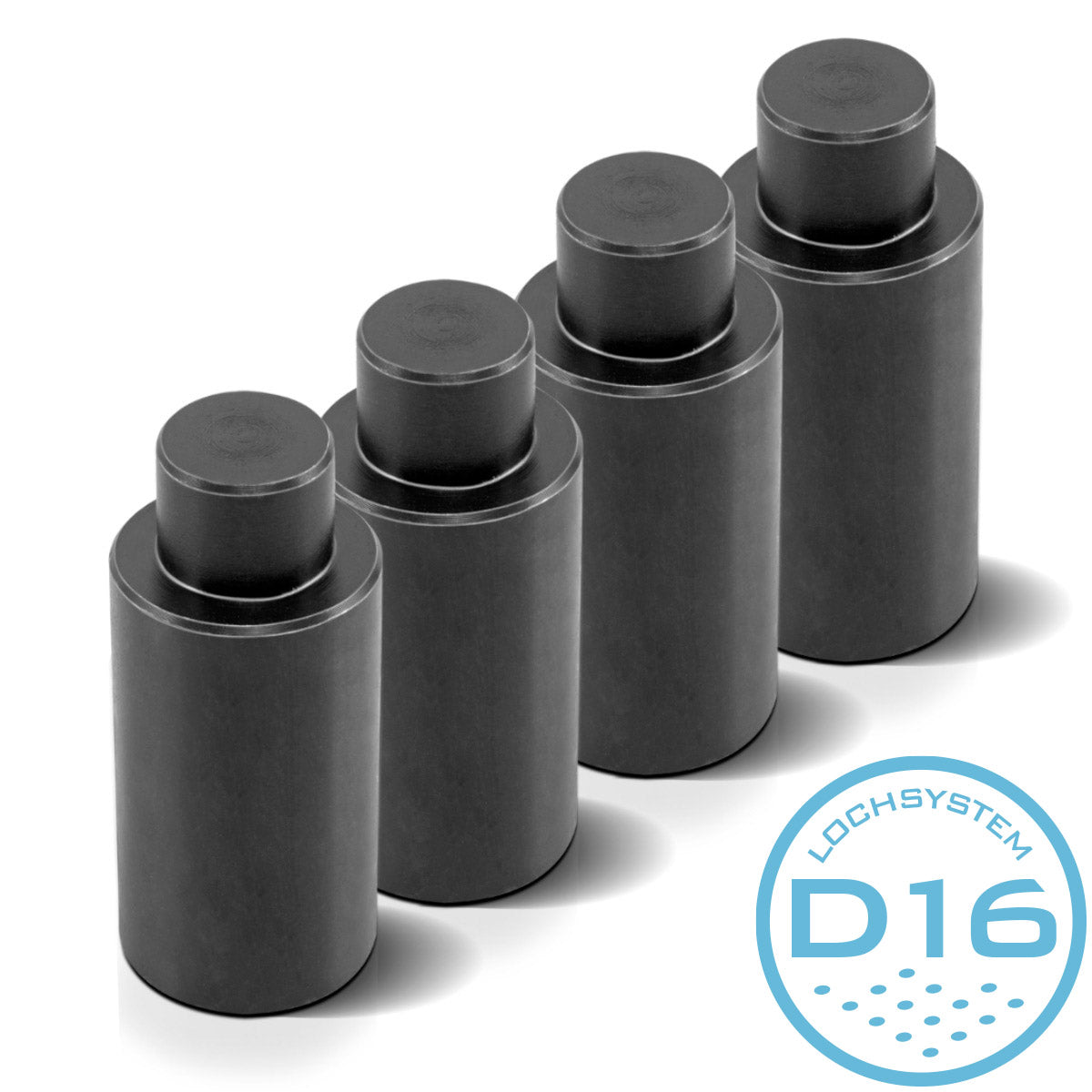 Bulloni di bloccaggio del bullone di arresto in acciaio 25 x 50 mm per tabelle di saldatura con sistema D16 fori 4 set