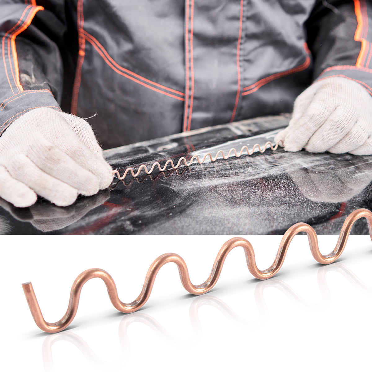 STAHLWERK Wellendraht / Welldraht 25er Set, Smart Repair Zubehör für Ausbeulspotter / Dellenlifter / Punktschweißgerät / Ausbeulwerkzeug zur professionellen Reparatur von Kfz Karosserien