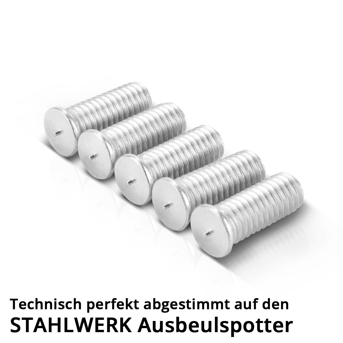 STAHLWERK Aluminium Schweißbolzen M6 Gewinde 100er Set, Smart Repair Zubehör für Ausbeulspotter / Dellenlifter / Punktschweißgerät / Ausbeulwerkzeug zur professionellen Reparatur von Kfz Karosserien
