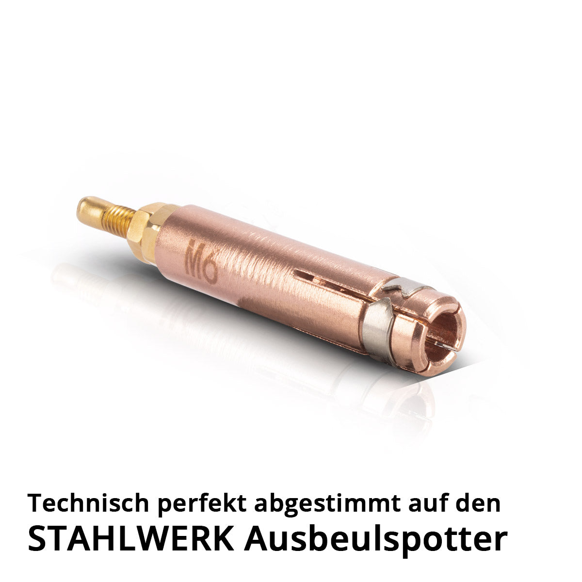 STAHLWERK Punktschweißelektrode mit M6 Gewinde für Anschweißbolzen, Smart Repair Zubehör für Ausbeulspotter / Dellenlifter / Punktschweißgerät / Ausbeulwerkzeug zur Reparatur von Kfz Karosserien
