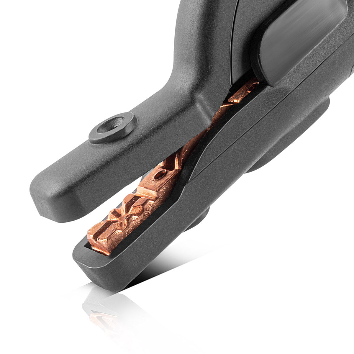 Steelworks MMA | Soporte de electrodo ARC hasta 200 A Alicates de soldadura | Alicates de electrodo | Subgadora de electrodos para dispositivos de soldadura que incluyen un cable de soldadura de 8 M con enchufe de 25 mm² y 13 mm