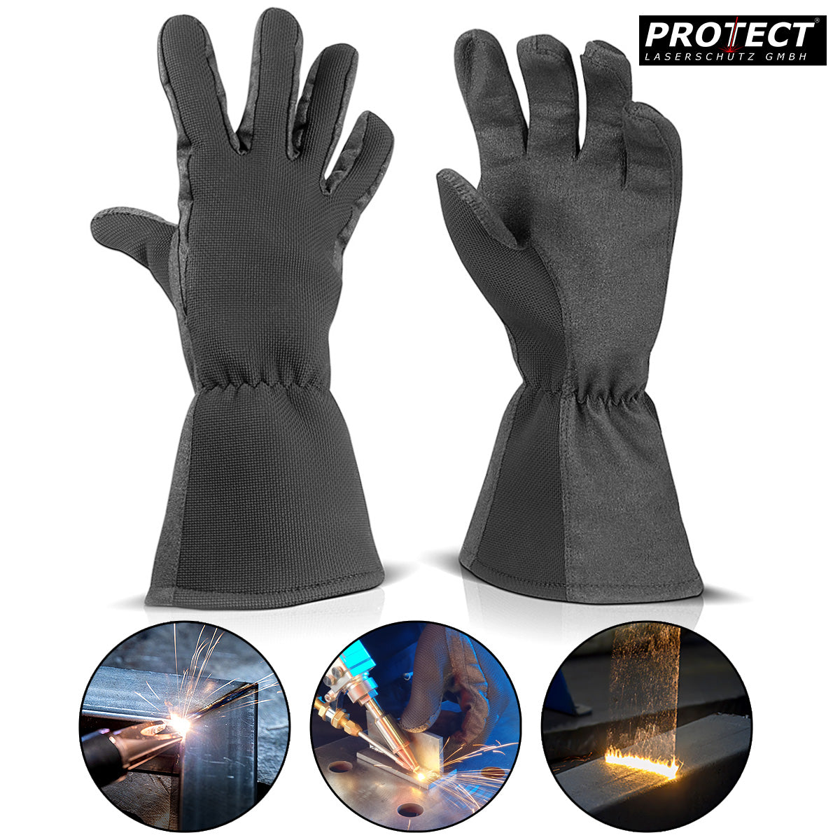 Laser-Schutzhandschuhe BODYGUARD 3K Schutzkleidung | Sicherheitshandschuhe | Arbeitshandschuhe zum Schutz vor Laser-Streustrahlung von Laser-Schweißgeräten, diverse Grössen