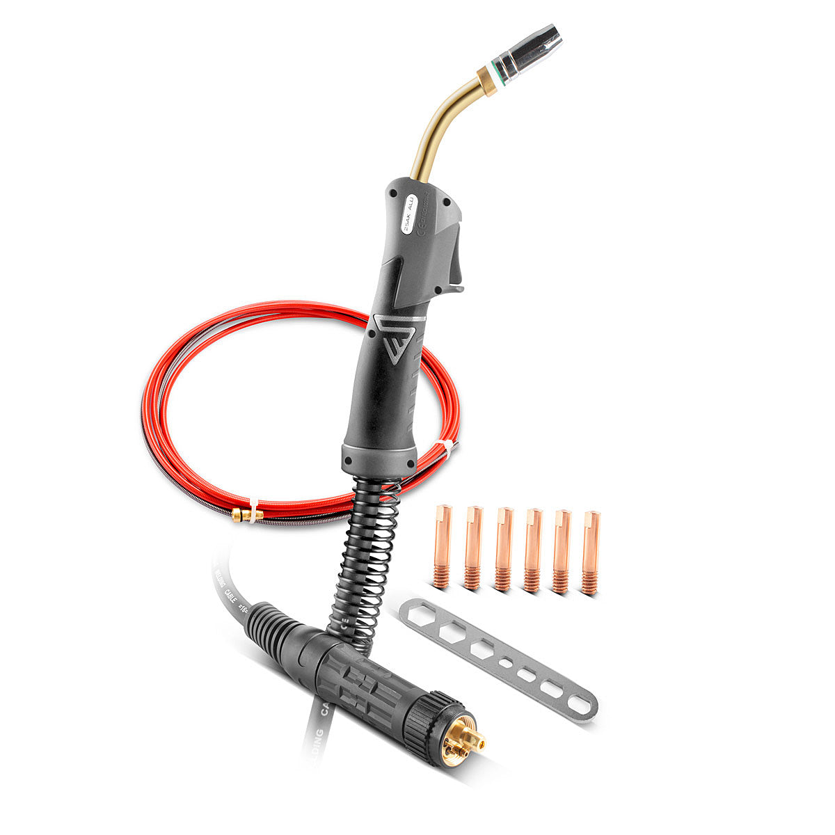 Stahlwerk Mig Mag-Weiss Burner AK25/MB25 per alluminio con 3 metri di pacchetto di tubi e anima di carbonio, nonché connessione Central Euro