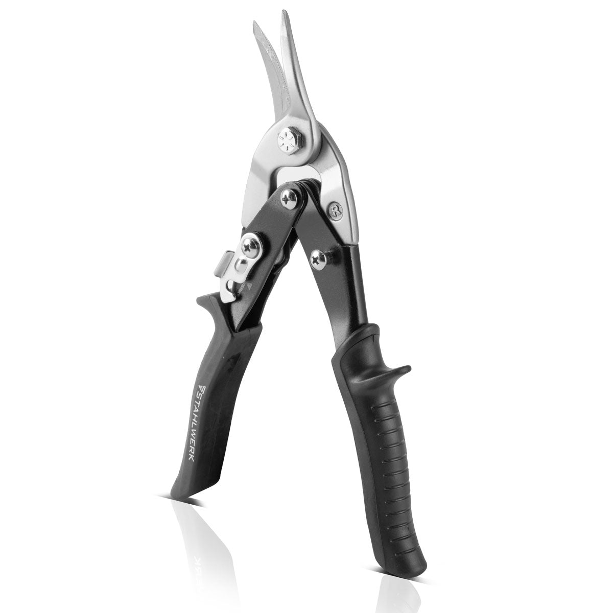 Steelworks professionnels ciseaux à droite à droite en acier de vanadium chromé robuste pour des feuilles jusqu'à 1,25 mm d'épaisseur