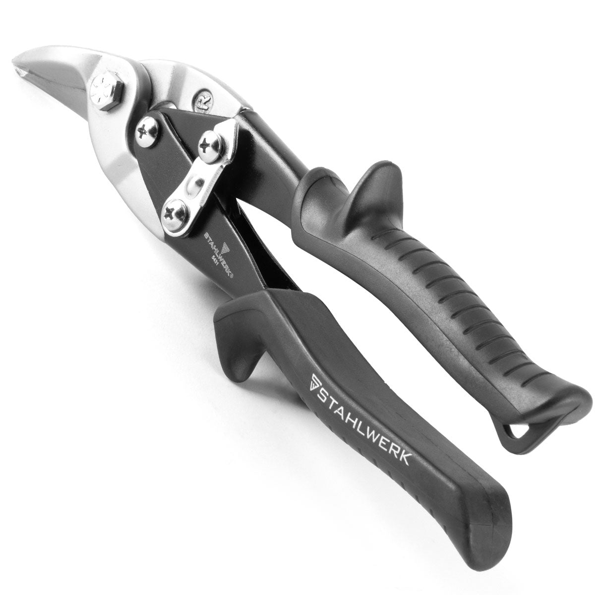 Steelworks professionnels ciseaux à droite à droite en acier de vanadium chromé robuste pour des feuilles jusqu'à 1,25 mm d'épaisseur
