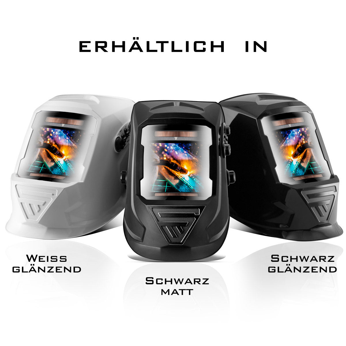 Stahlwerk ST-990 XTC full automatic real color, welding helmet with 3 in 1 function, matt black