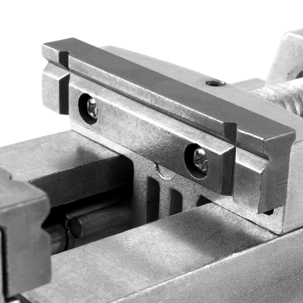 Steelworks FZ-76 ST stable machine vice with hardened jaws for workpieces made of metal, wood and plastic
