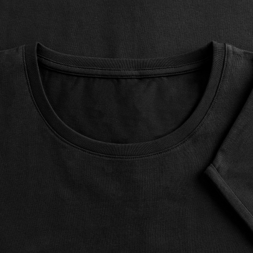 STAHLWERK-SCHWEIZ Haut biologique haut de gamme pour femme avec logo imprimé - 99 % coton / 1 % élasthanne, noir, différentes tailles