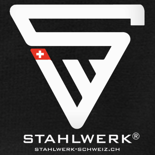 STAHLWERK-SCHWEIZ Haut biologique haut de gamme pour femme avec logo imprimé - 99 % coton / 1 % élasthanne, noir, différentes tailles