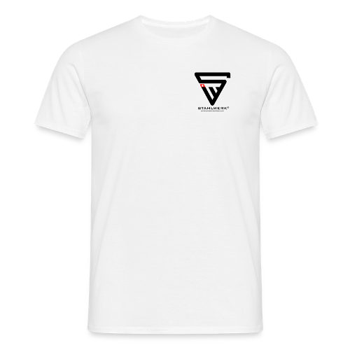 STAHLWERK-SCHWEIZ T-shirt short-sleeved shirt with logo print - 100% cotton, white, various sizes