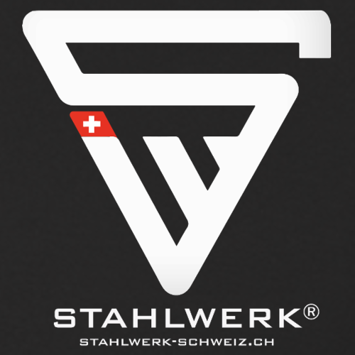 Sweat à capuche / veste sweat STAHLWERK-SCHWEIZ en noir avec logo imprimé - différentes tailles