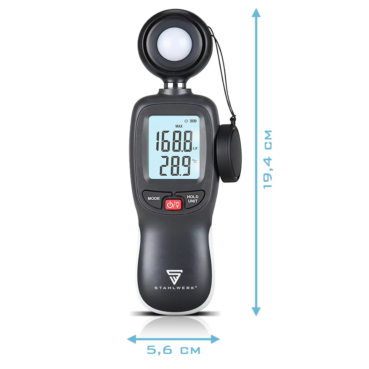 Set di misuratori STAHLWERK da 3 pezzi con anemometro, termoigrometro e luxmetro | Misurazione perfetta della velocità dell'aria, della temperatura, dell'umidità e dell'illuminamento