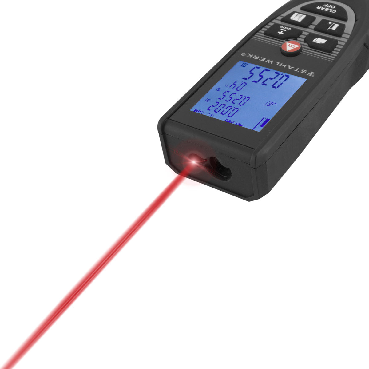 Laser Steelworks Remantant couteau L-60 ST jusqu'à 60 mmètres de distance avec dispositif de mesure numérique, distance et distance de distance à distance pour les distances et le contenu de l'espace sur les sites de construction ou à l'intérieur