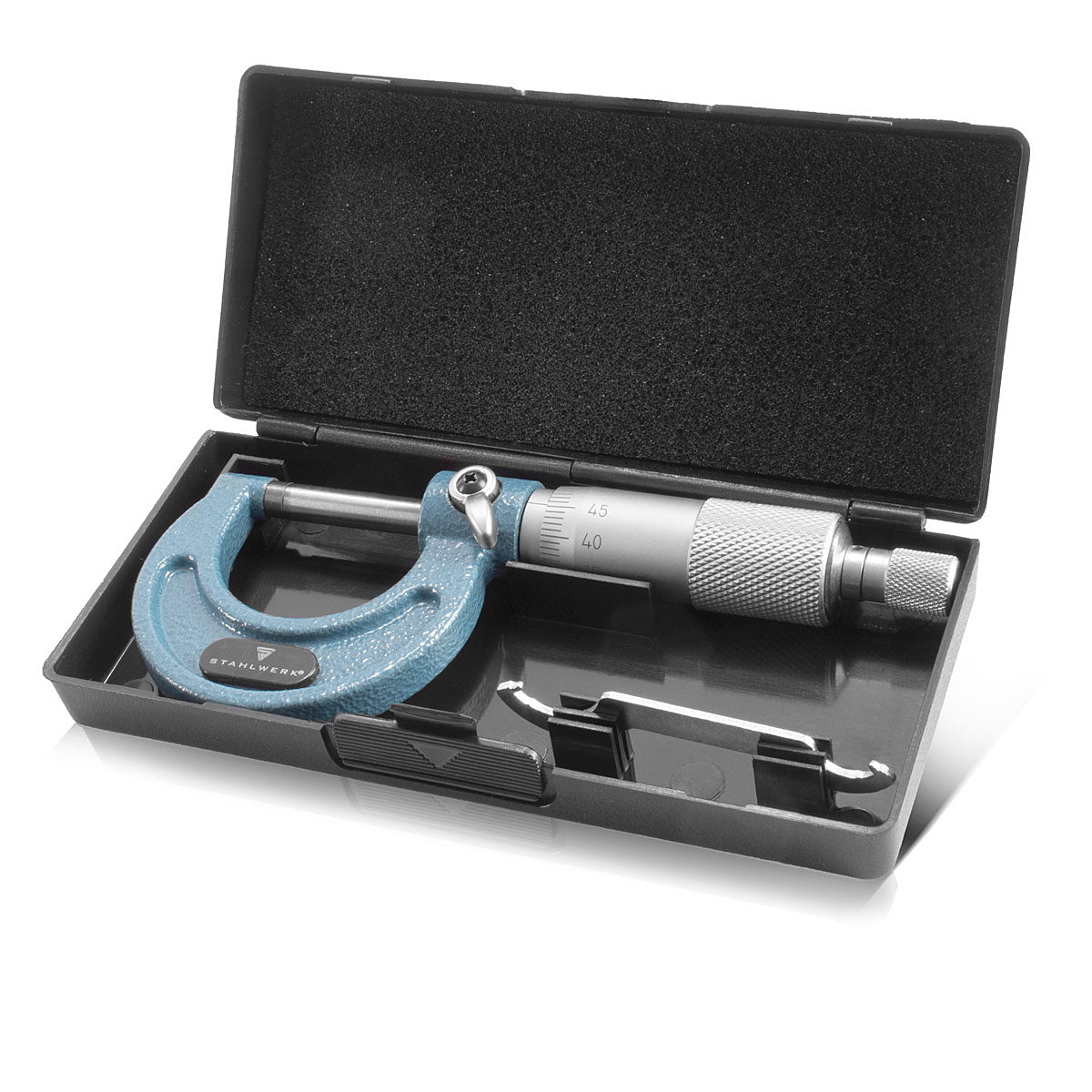 STAHLWERK Bügelmessschraube mit 0-25 mm Messbereich DIN 863 Mikrometer / Messschraube/ Mikrometerschraube