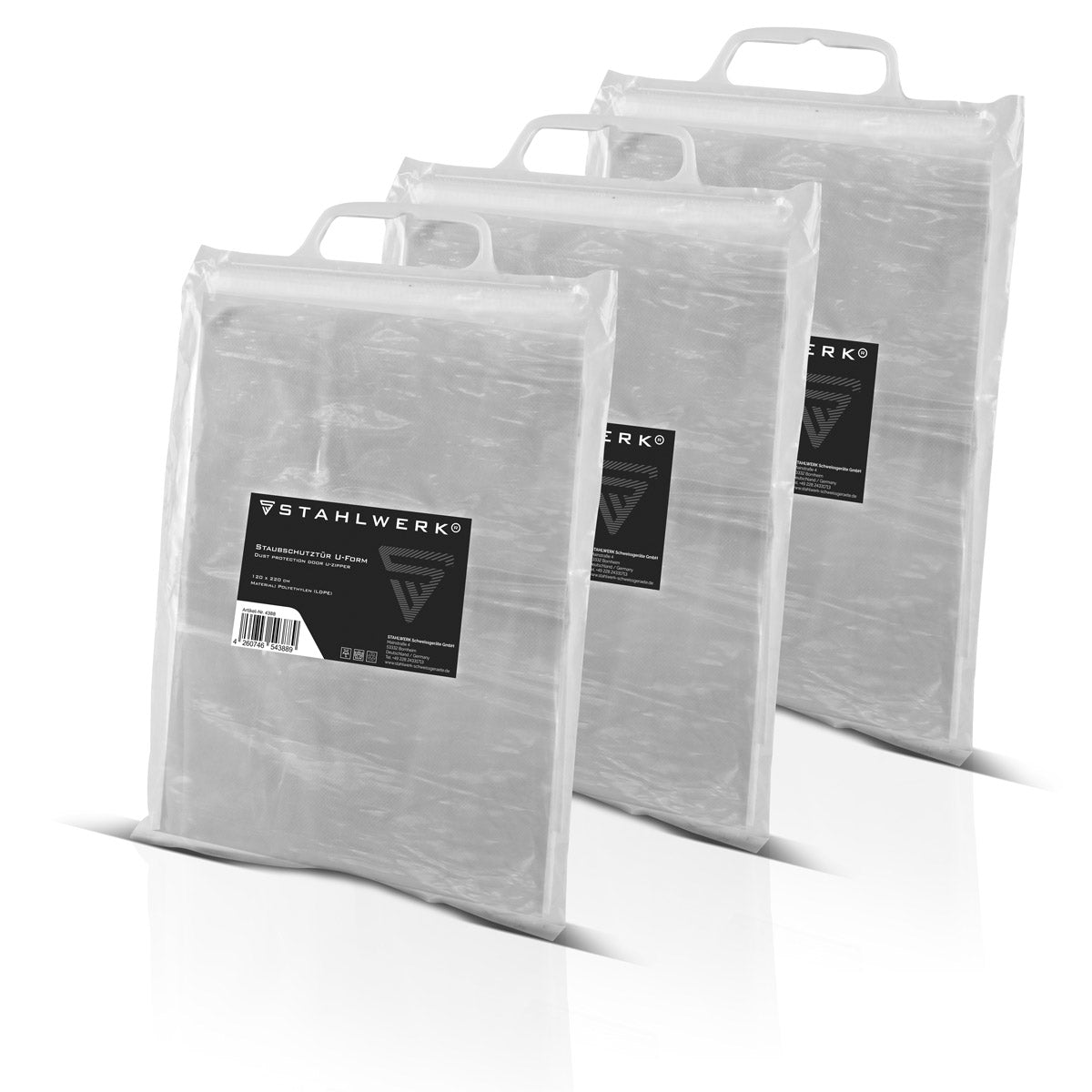 Stahlwerk Staub Protection Porte 3 Set Us-Shape Dust Porte / Dirt Lock / Dust Curtain avec une fermeture à glissière intégrée