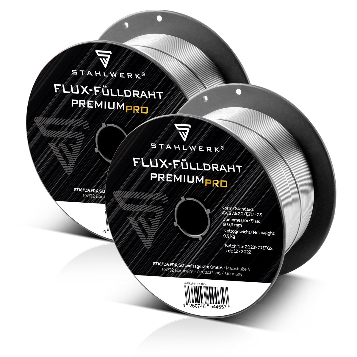 WAEDWORK MIG Mag Mag Filo di saldatura Premium Filo 2 Set E71T-GS Ø 0,9 mm S100 / D100 rotolo di filo con filo di riempimento di 0,9 kg / flusso