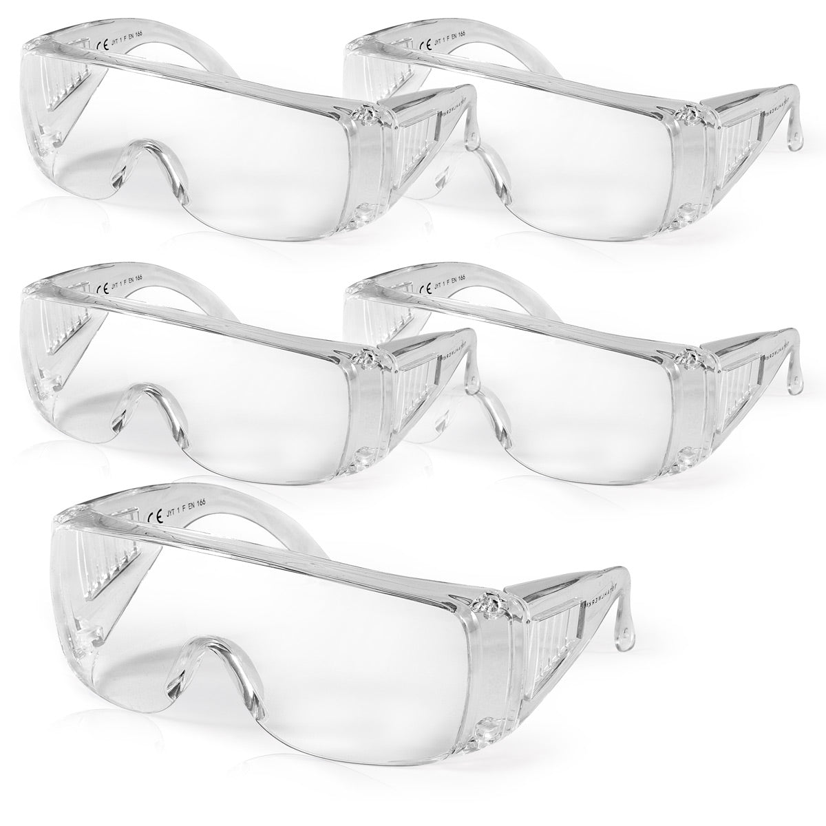 STAHLWERK Kratzfeste Schutzbrillen im 5er Set Überbrille / Perfekte Ergänzung zur Arbeitsschutzausrüstung