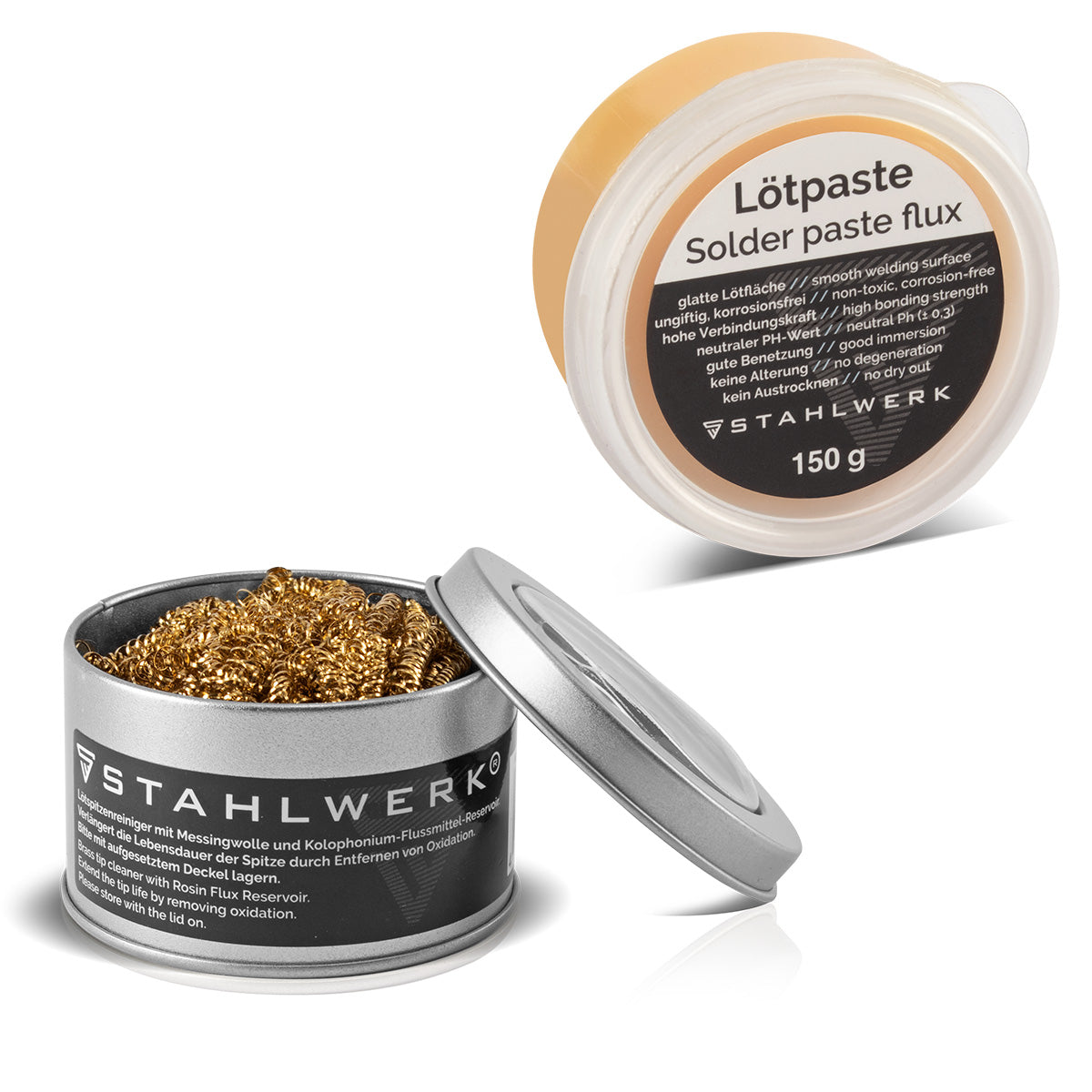 Acciaio Lötzubaur Set con saldatura in pasta di saldatura per saldatura in ferro di ferro 150 g