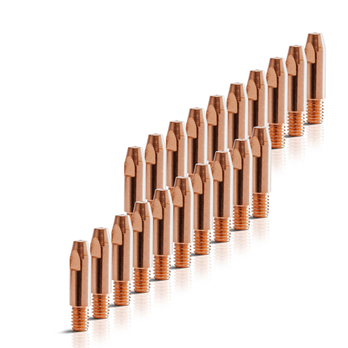 Steelworks 20 Set AK25 | MB25 | KD24 | MB24 electricity nozzles | Contact nozzles for aluminum M6x28 in 1.0 mm MIG MAG Wear parts set | Welding accessories for welding burners