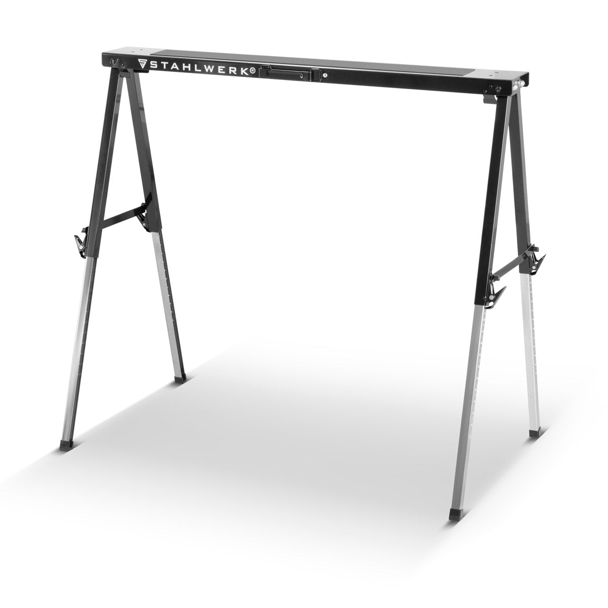 Stahlwerk Sawbock SB-910 St Worket Metal Work de trabajo | Universal Klappbock | Piedra restricular ajustable de 645 a 910 mm con 150 kg de capacidad de carga y superficie sinlips