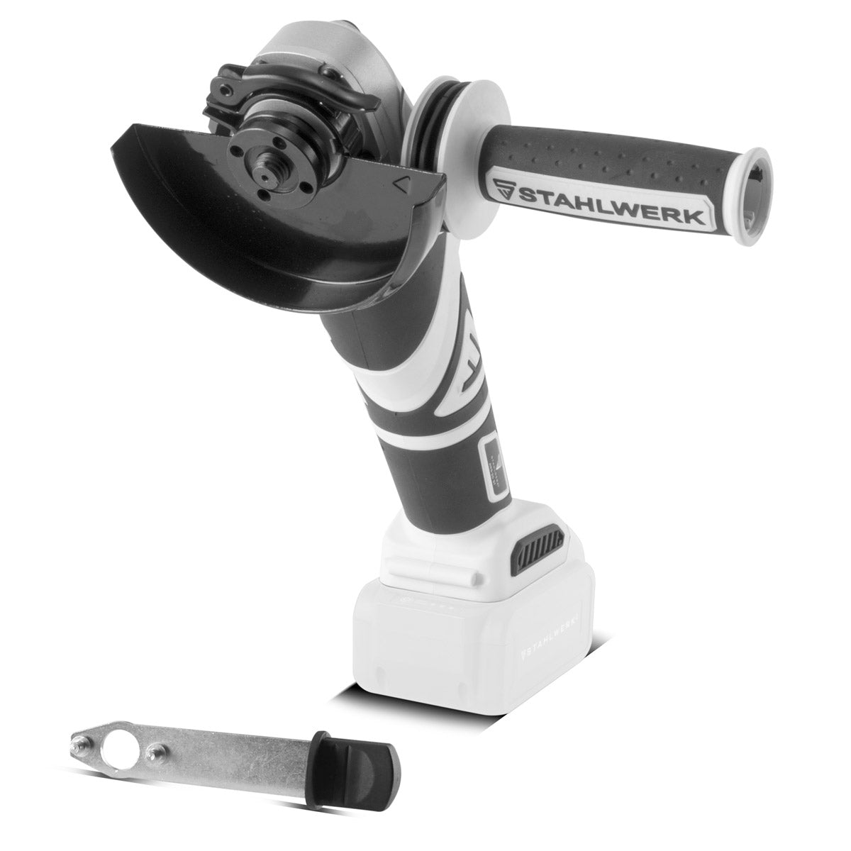 Steelworks Brushless battery angle grinder AWS-20 ST solo | 20 volt system | 0 - 7500 min -1 | Disc sizes 115 mm & 125 mm | Separation grinder | Separate witch | 7 year guarantee