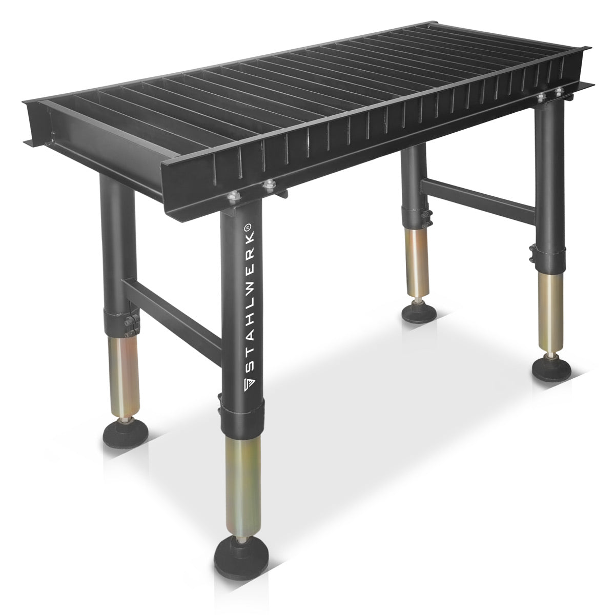 Tableau de coupe en plasma en acier PCT-1000 ST 1000 x 410 mm Plasmatique réglable de hauteur | Banque coupée enrobée de poudre pour la coupe de plasma professionnel