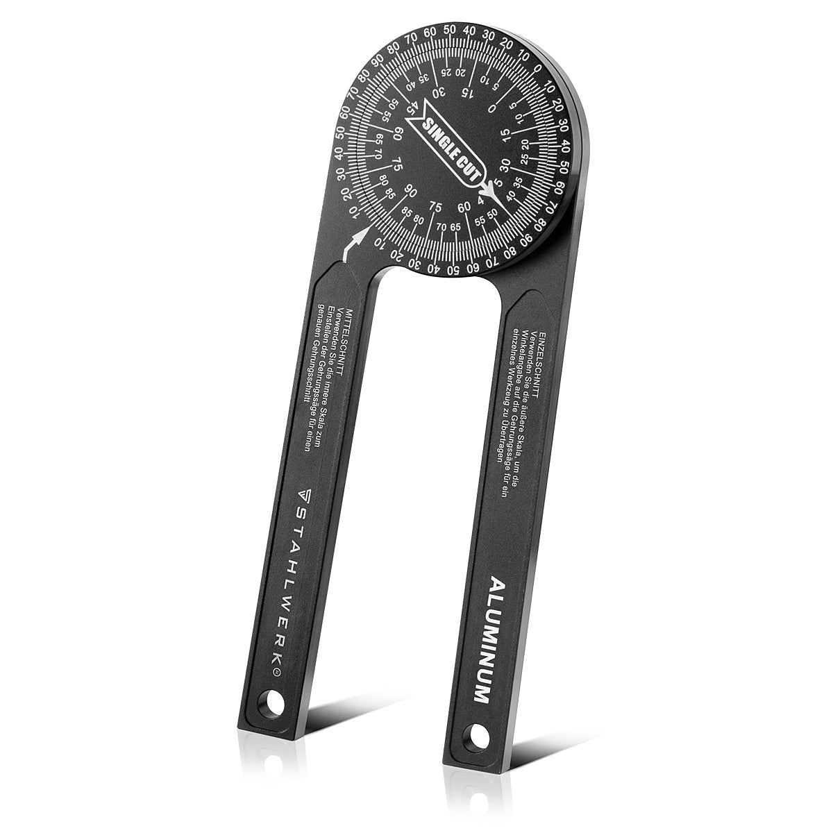 Steel mechanism vertebral knife 360 ​​° degrees aluminum miter cure knife | Angle measuring device | Face | Winkellineal | Goniometer | Measurement tool for precise miter cuts
