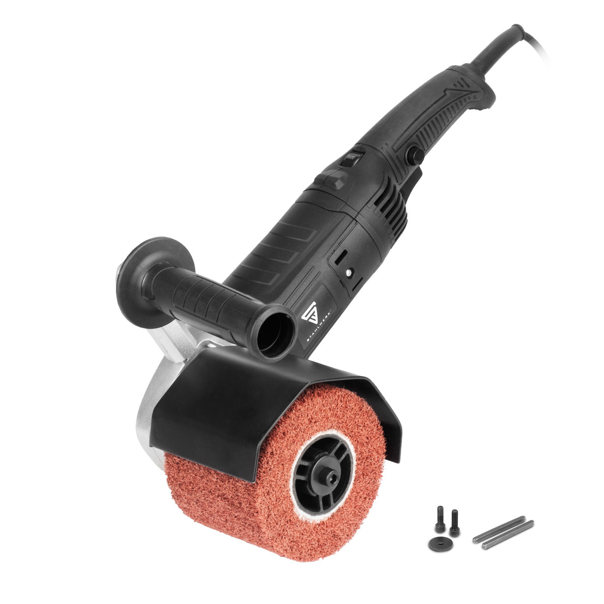 آلة الصقل STAHLWERK SM-1500 ST بقوة 1500 واط و600 - 3200 دورة في الدقيقة لصنفرة فرشاة الصنفرة ذات بكرات الساتان مقاس 125 مم | آلة طحن لفة | مطحنة الفرشاة | الأسطوانة الصنفرة