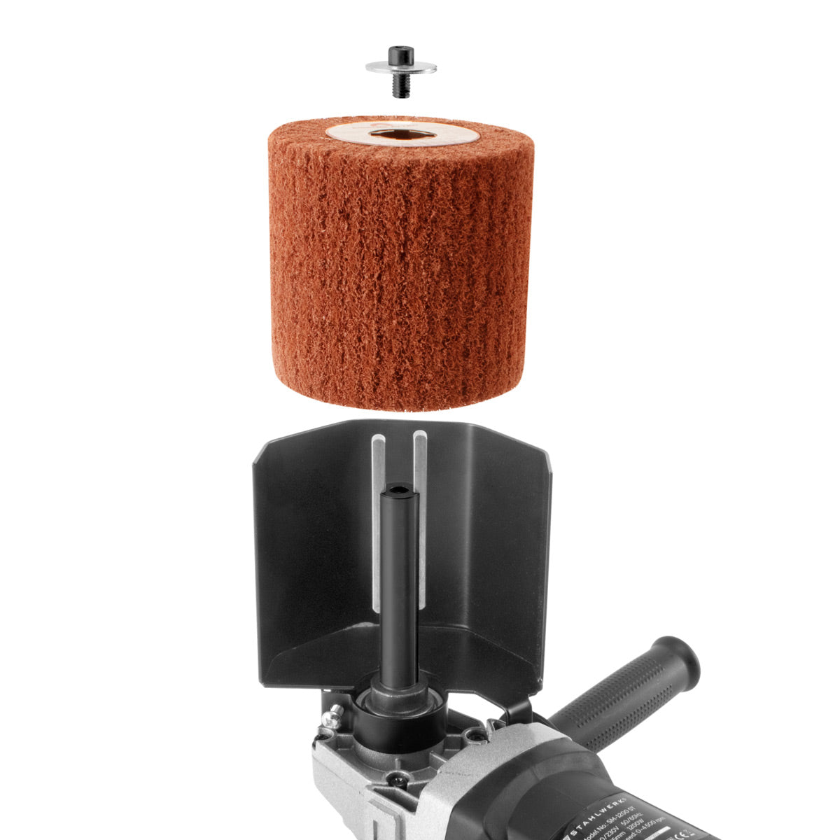 آلة الصقل STAHLWERK SM-1500 ST بقوة 1500 واط و600 - 3200 دورة في الدقيقة لصنفرة فرشاة الصنفرة ذات بكرات الساتان مقاس 125 مم | آلة طحن لفة | مطحنة الفرشاة | الأسطوانة الصنفرة