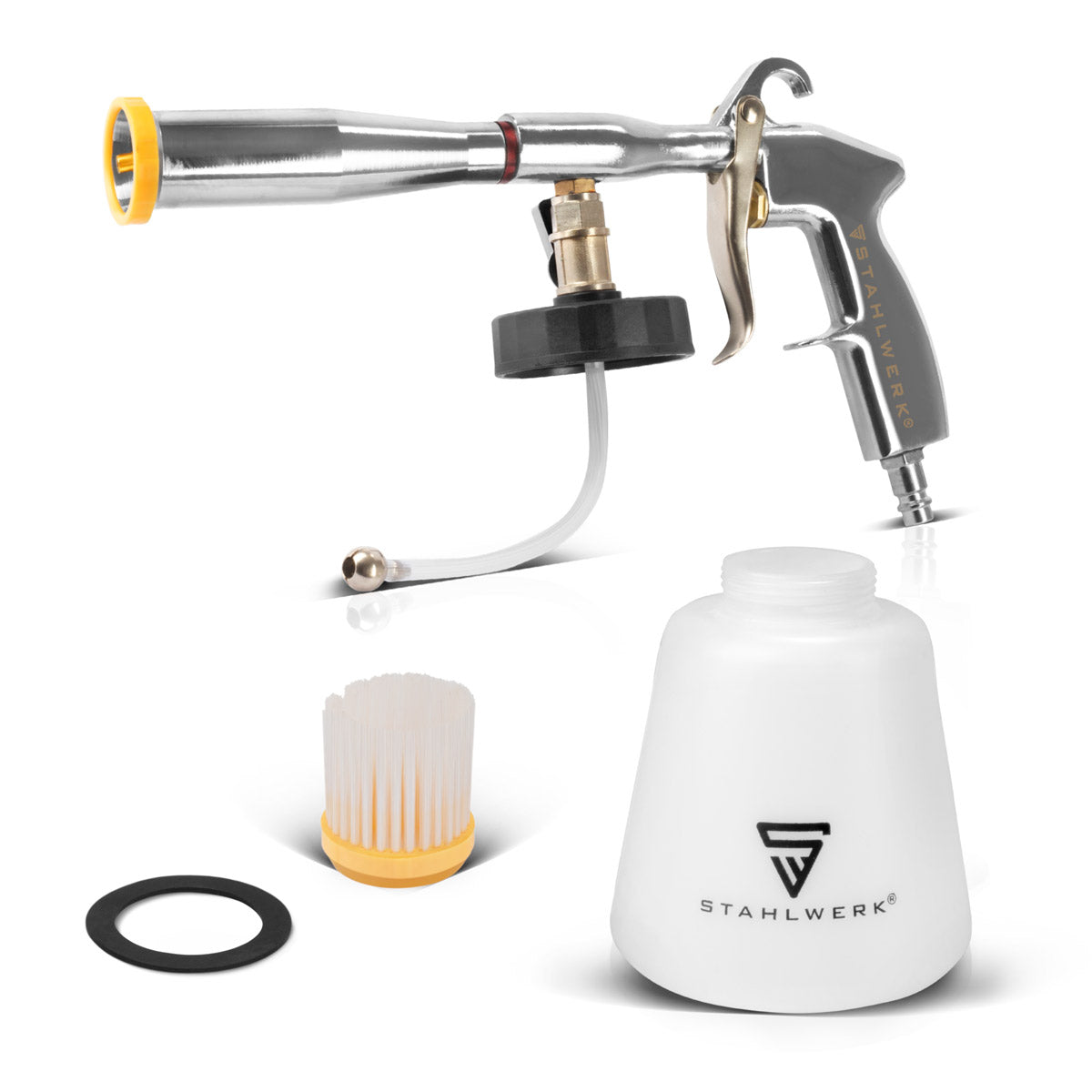 Pistola de limpieza de aire comprimido de acero RP-92 ST | Librador de aire profesional con efecto Tornado | Limpiador interno de alta calidad | Soplando pistola para limpiar superficies sucias