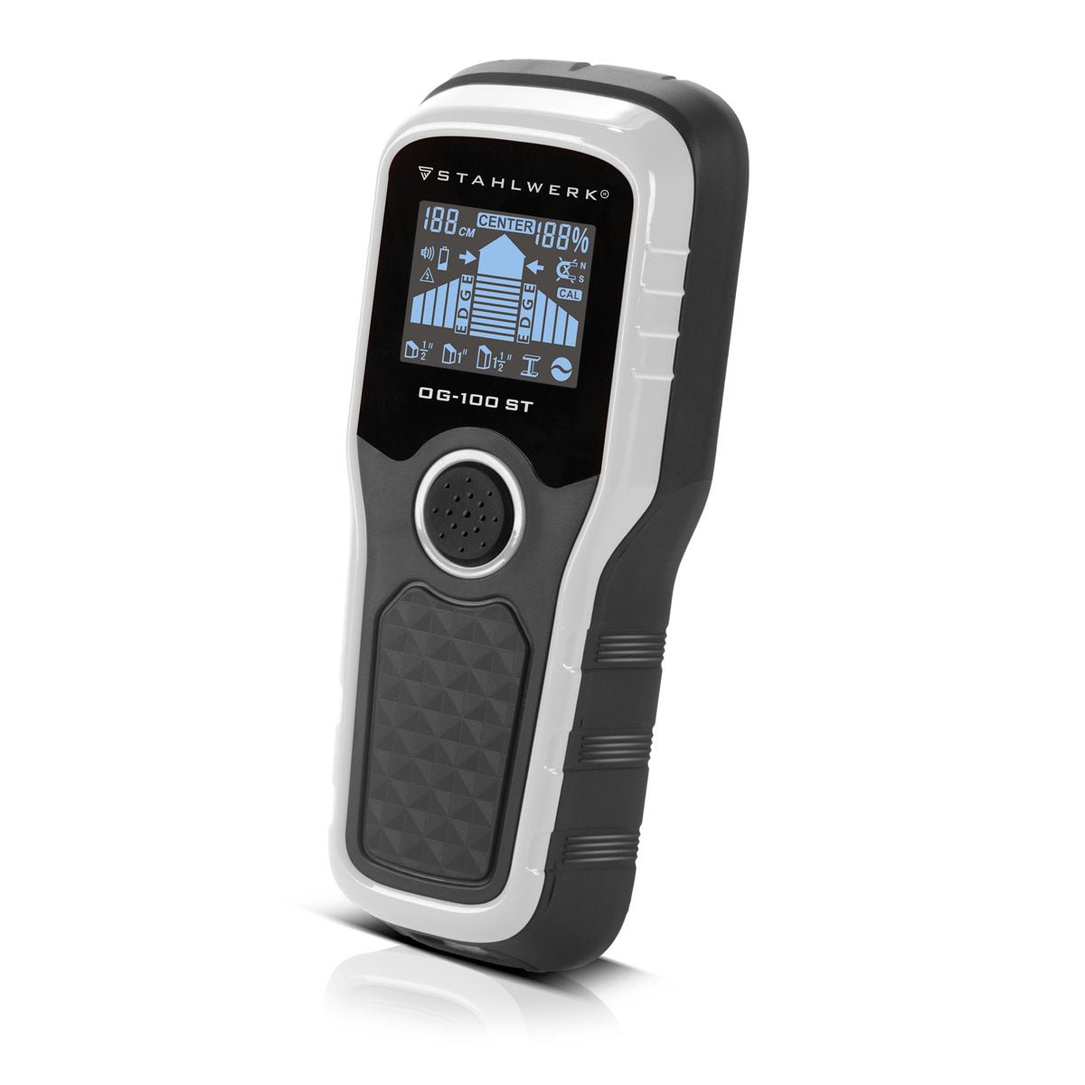 Stahlwerk Location device OG-100 ST wall scanner, metal detector, cable searcher, bolzendecarte, cable search device, wall detector for the locations of power lines, metal objects or bars in wall and ceiling