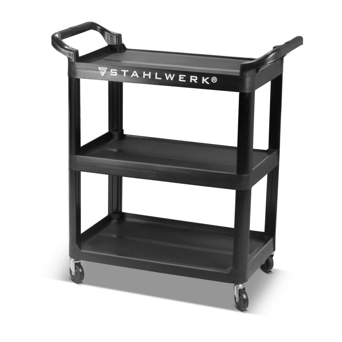 Stahlwerk Tool Car TC-92 ST con 100 kg de taller de capacidad de carga | Trot | Coche de transporte | Conductos de Monta | COCHE DE PLATAFORMA | Bowling Car con 3 áreas de carga y 2 manillar