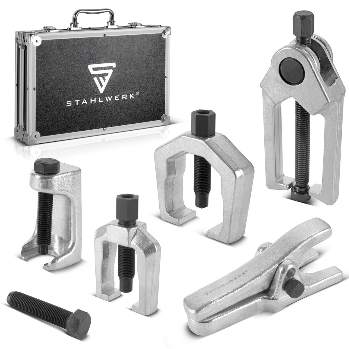 Steelworks Support Joint-Down-Down Set Presser da giunto a sfera in 5 parti | Spelling Rod Puller | Bullone articolare impressionante | Strumento articolare Trot | Strumento speciale per auto
