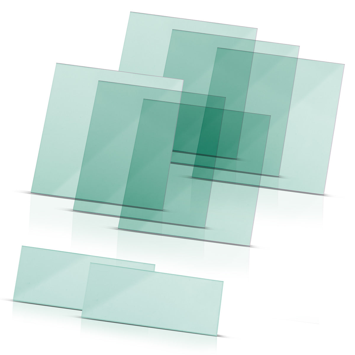 Acier Mill Schweißhelm Intentions 8 Set, intérieur et externes lunettes de remplacement | Verre de protection du soudage | Disques de remplacement pour le casque de soudage entièrement automatique ST 550 L