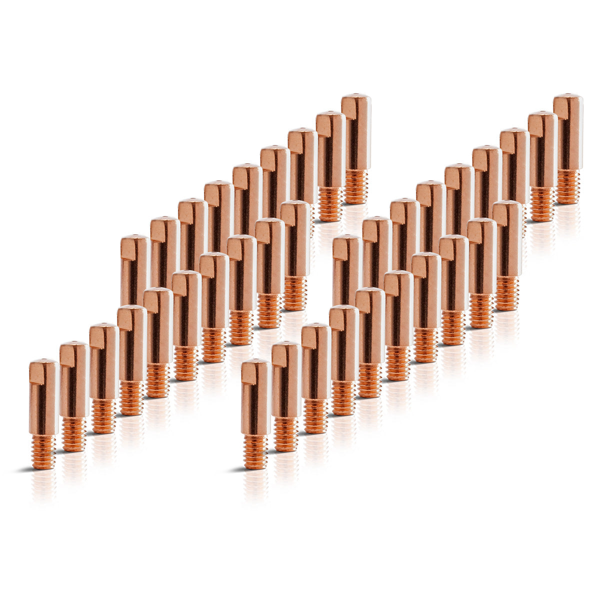 STAHLWERK Set of 40 AK15 | MB15 | AK14 | MB14 contact tips | Contact nozzles M6x25 in 1.0 mm MIG MAG wearing parts set | Welding accessories for welding torches
