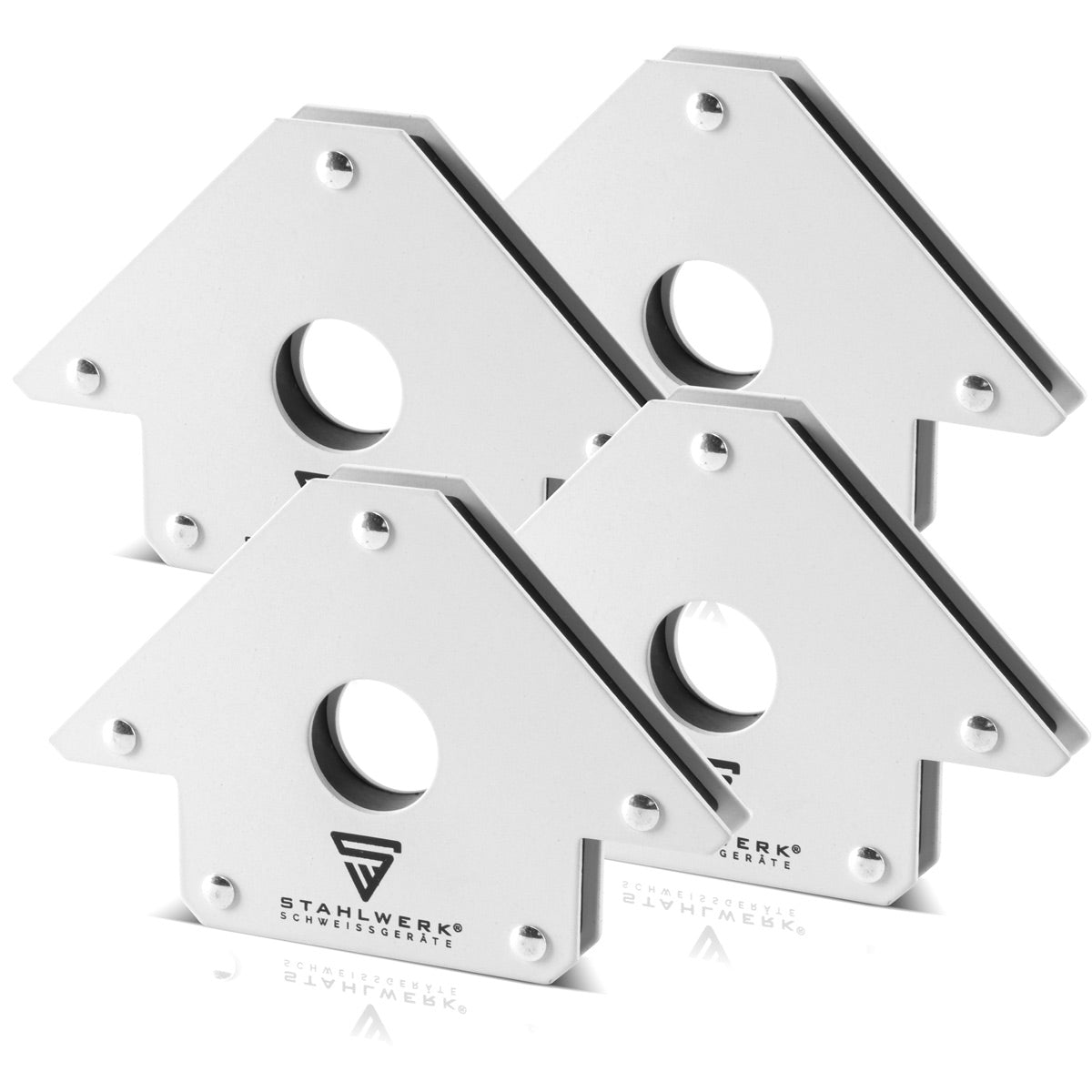 Steelworks 4 x Magnético Wewers Angle 45 ° x 90 ° x 135 °, 22.6 kg / 50 lbs 4er set