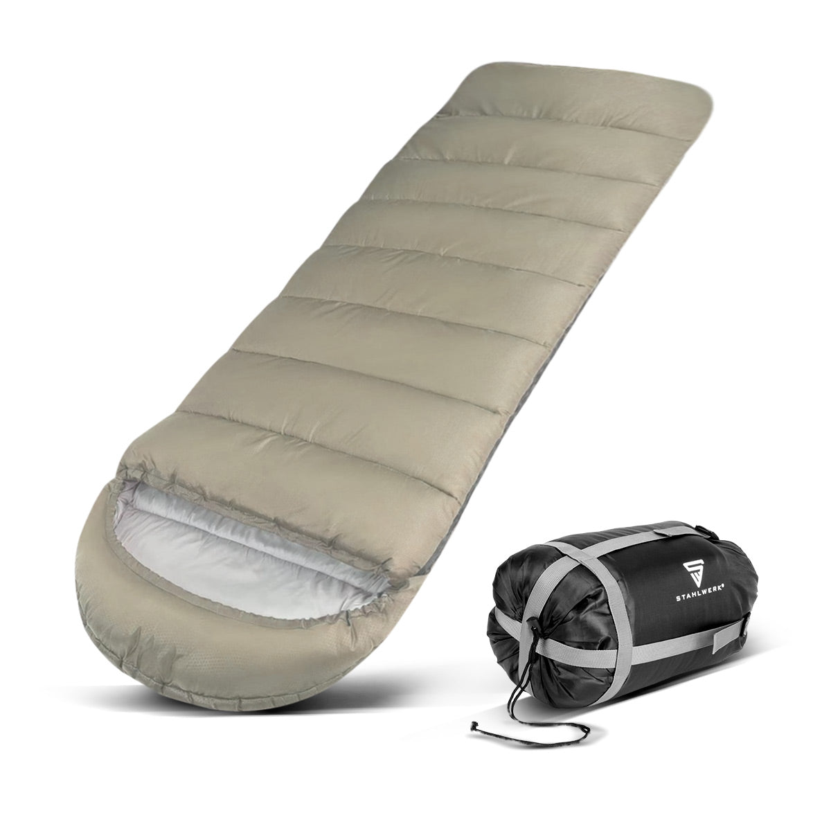 Bache de dormir Steelworks SB-600 ST Light Outdoor Sleeping Strip de hasta 5 ° C | Llenado 330g/m2 | Saco de dormir para acampar | Mummy Sleeping Back | Saco de dormir de viaje | Sacio de dormir de trekking y senderismo