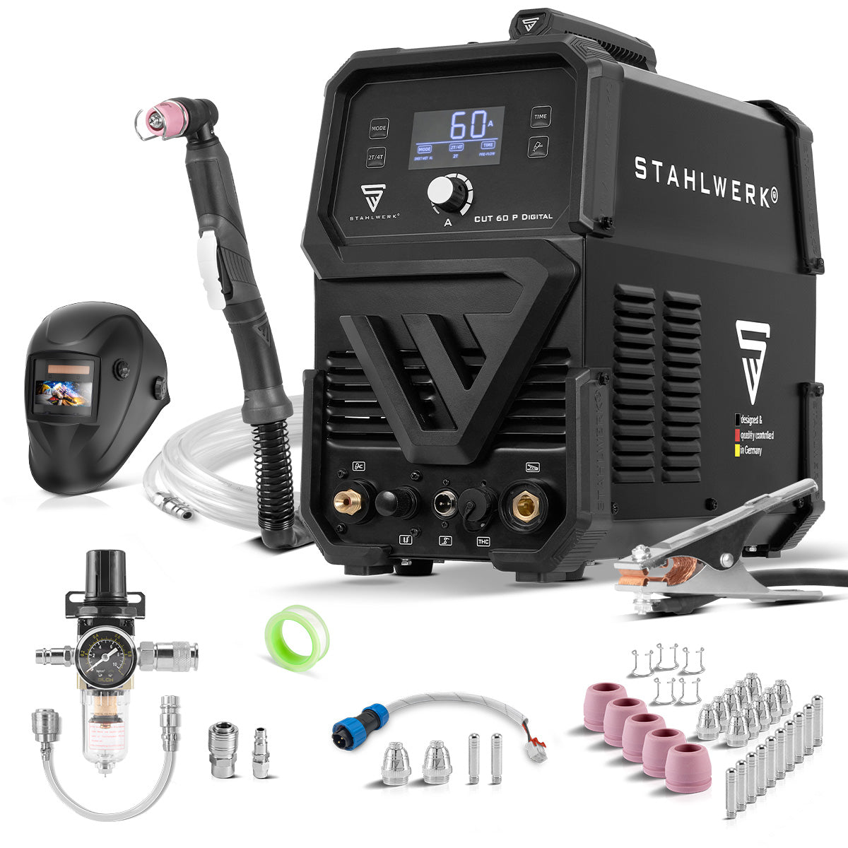Stahlwerk cut 60 pilot igbt full equipment plasma cutter with 60 amps pilot, up to 24 mm cutting performance, for painted sheets & flight grost