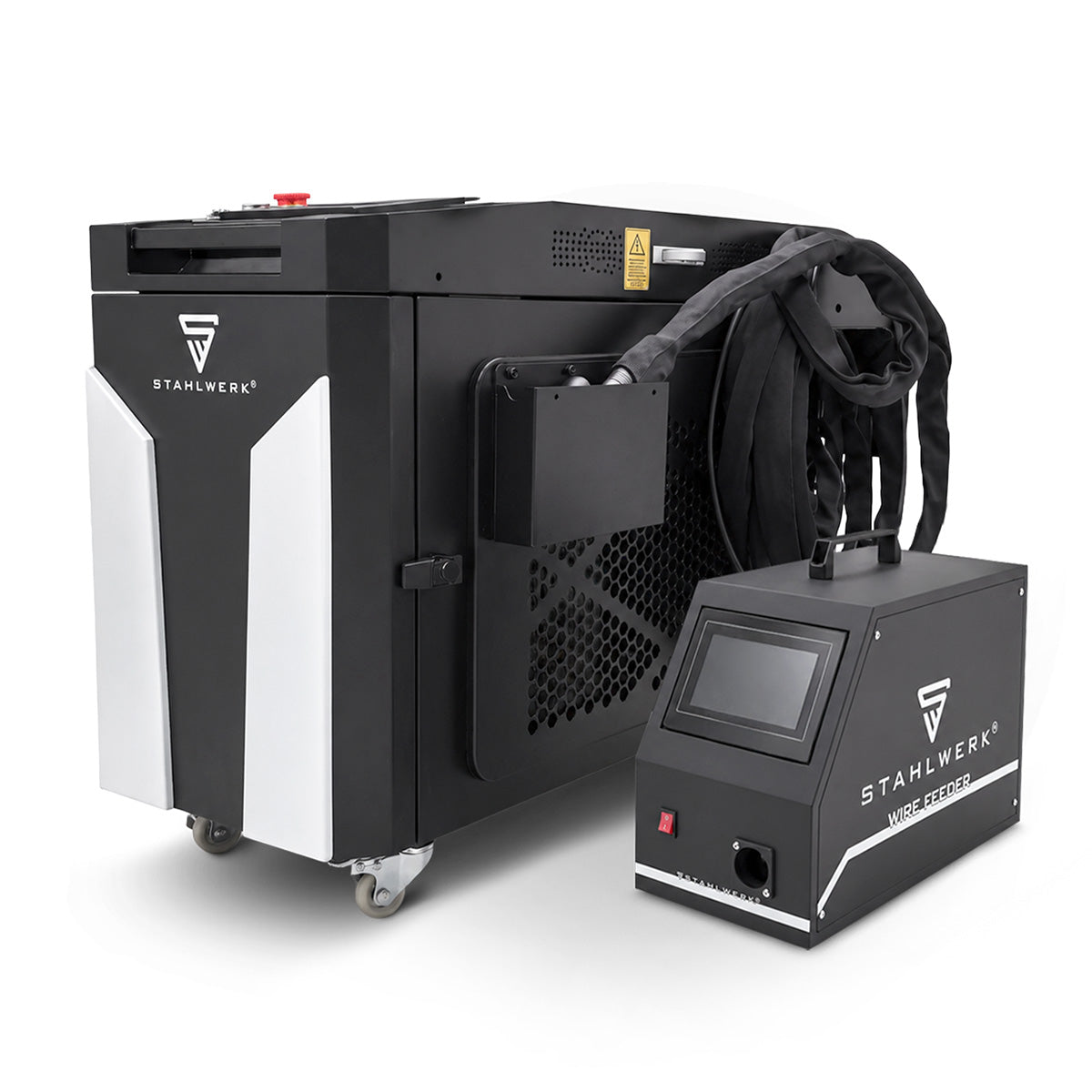 STAHLWERK Laser-Schweißgerät WCD 2000 Laser Pro mit 2000 W | 3-in-1-Laser-Schweißanlage zum Schweißen, Schneiden und Reinigen | Handgeführtes Schweißsystem mit CW-Faserlaser | Laserklasse 4 | 230 V
