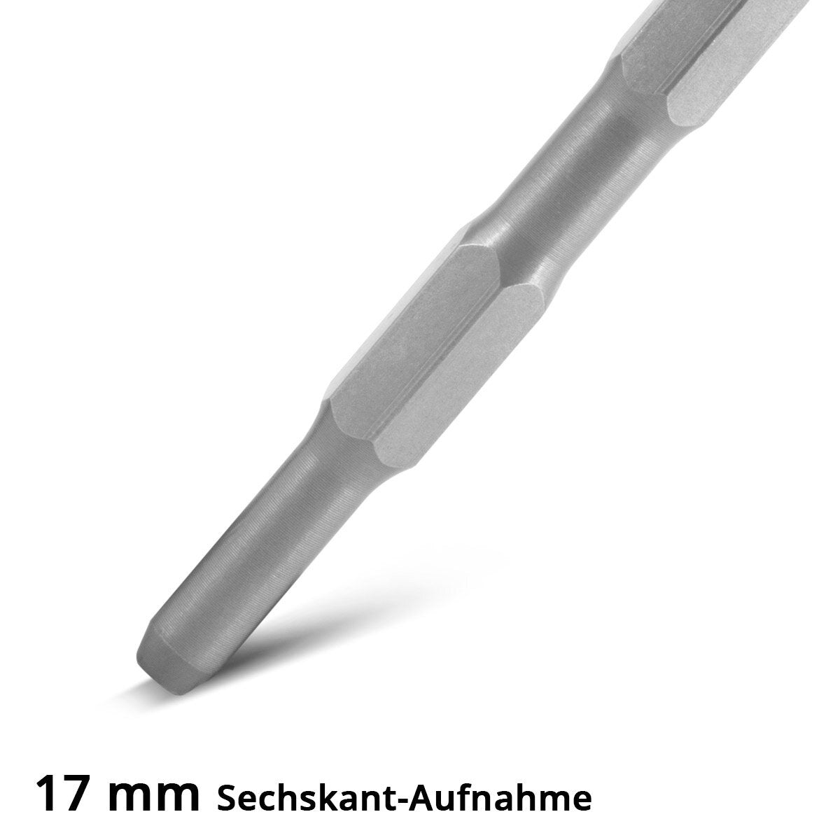 STAHLWERK Meißel 6er Set mit 3 Flachmeißeln und 3 Spitzmeißeln 17 x 260 mm Sechskant-Aufnahme für Abbruchhammer | Stemmhammer | Meißelhammer | Schlaghammer | Bohrhammer | Abrisshammer