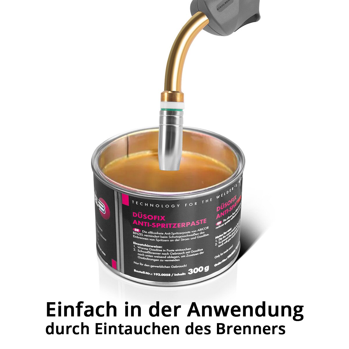 ABICOR BINZEL Düsofix 2er Set 300 g Schweißschutzpaste | Schweißtrennmittel | Spritzerschutzpaste zum professionellen Schutz von Schweißbrenner, Gasverteiler sowie Gas- und Stromdüsen