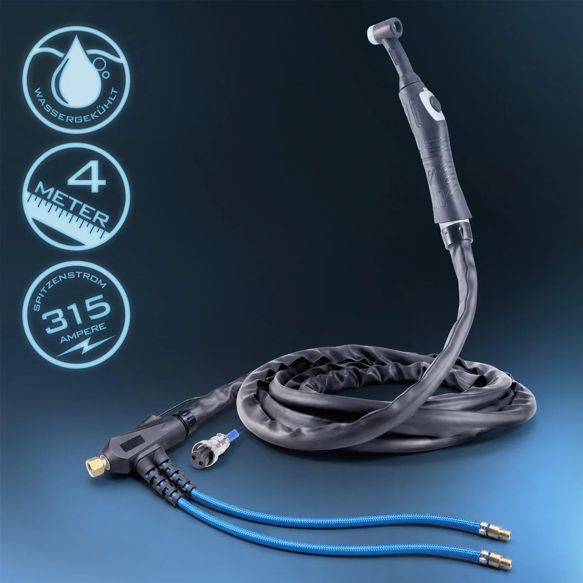 STAHLWERK Schweißgerät AC/DC WIG 315 Puls Pro – wassergekühltes 315 A Industrieschweißgerät mit 1,6 kW Wasserkühlung, AC/DC Puls, MMA/E-Hand, Spot, HF- und Lift-TIG-Zündung, digitales Display, 400 V