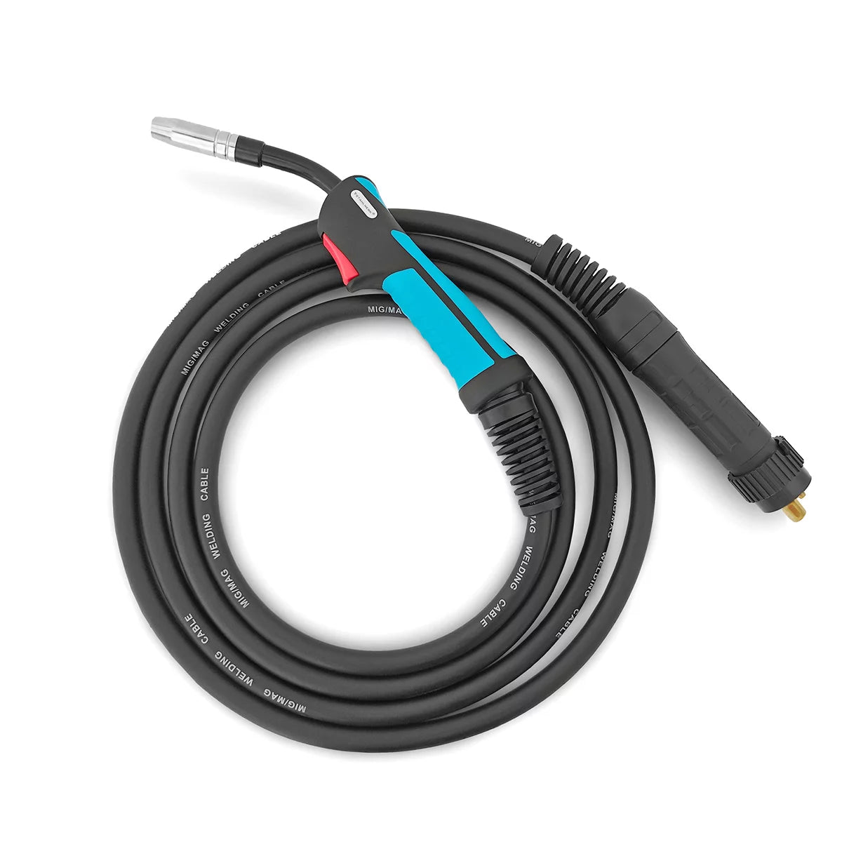 Torche de soudage STAHLWERK AK15 avec paquet de tuyaux de 3 mètres | Accessoires de soudage professionnels pour postes de soudage à gaz inerte MIG/MAG avec connexion centrale Euro | Pistolet de soudage MIG/MAG refroidi par air 180 ampères