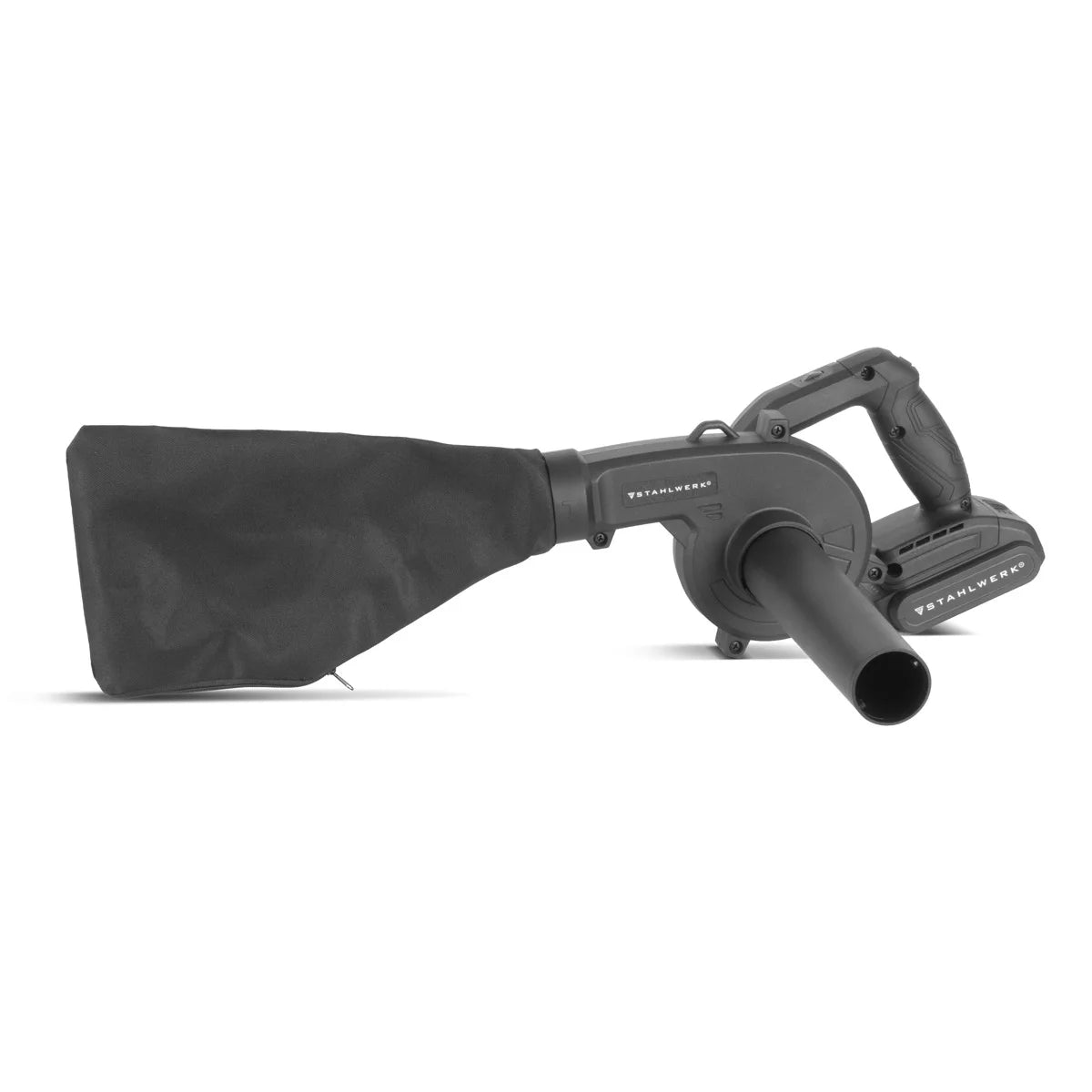 Mini soplador de batería STAHLWERK MAG-20 ST | Soplador de hojas inalámbrico de 20 voltios con 2Ah | Soplador universal portátil para limpieza de jardines y calles | Aspirador de hojas sin escobillas Soplador compacto 98 m/s | 0 - 18.000 rpm
