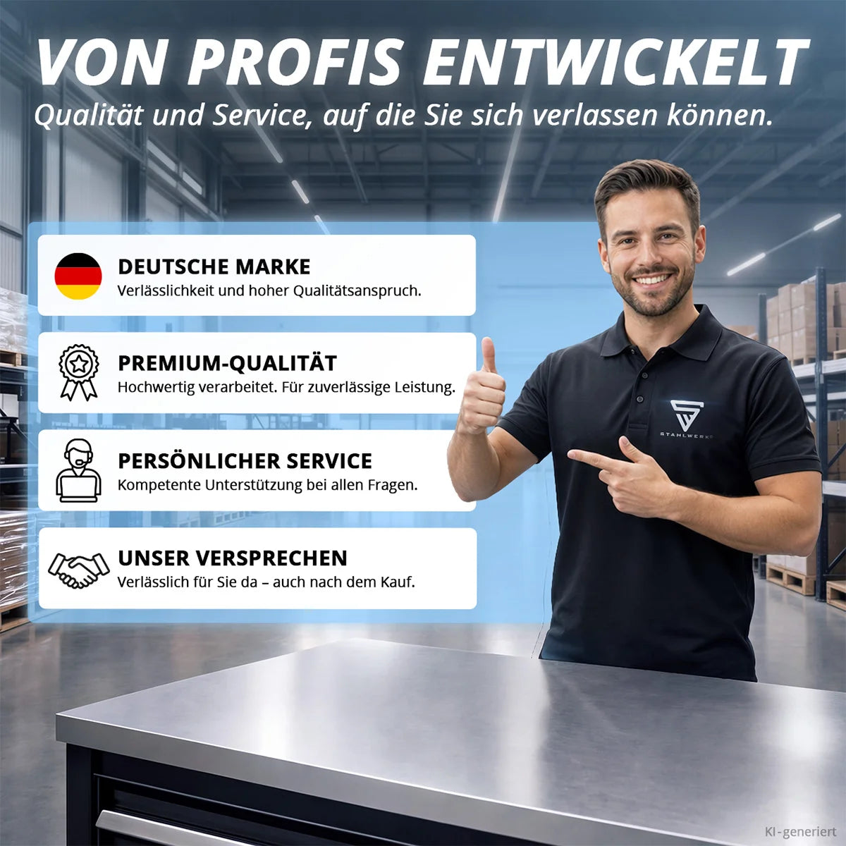 STAHLWERK Akku-Schlagbohrschrauber KALLE | Akkuschrauber | Akkubohrer | Bohrschrauber | 20 Volt-System | 65 Nm Drehmoment | 2-Gang-Getriebe | 13 mm Schnellspannbohrfutter | Brushless